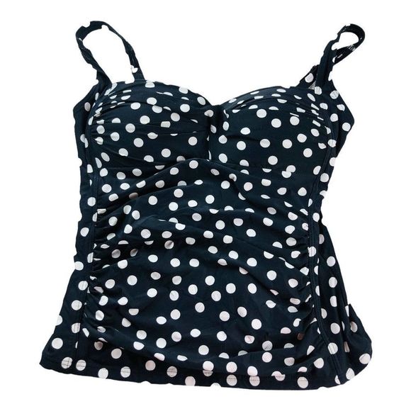 Nip Tuck Swim 8792 Nip Tuck Polka Dot Twist Front Swim Bathing
